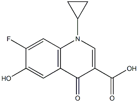 1-Cyclopropyl-1,4-dihydro-7-fluoro-6-hydroxy-4-oxo-3-quinolinecarboxylic Acid 结构式