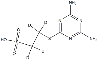 2-(4,6-DiaMino-1,3,5-triazin-2-yl)sulfanylethanesulfonic Acid-d4 结构式