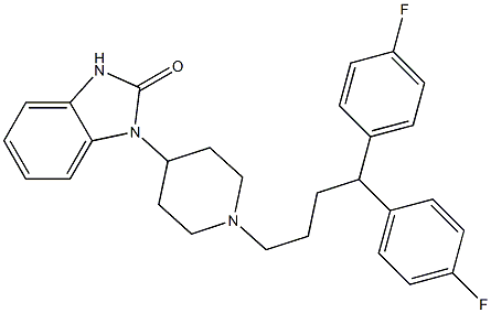 1-[1-[4,4-Bis(4-fluorophenyl)butyl]-1,2,3,6-tetrahydro-4-piperidinyl]-1,3-dihydro-2H-benziMidazol-2-one 结构式