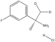 (1R)-1-(3-Fluorophenyl)ethanaMine-d3 Hydrochloride 结构式