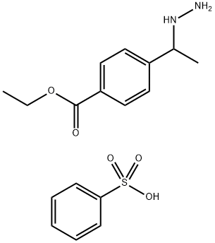 4-(1-肼基乙基)苯甲酸乙酯苯磺酸乙酯 结构式