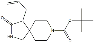 tert-butyl 4-allyl-3-oxo-2,8-diazaspiro[4.5]decane-8-carboxylate 结构式