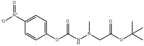 4-硝基苯基-2-(2-叔丁氧基-2-氧代乙基)2-甲基肼羧酸酯 结构式