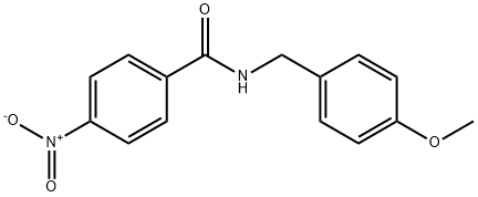 N-(4-甲氧基苄基)-4-硝基苯甲酰胺 结构式