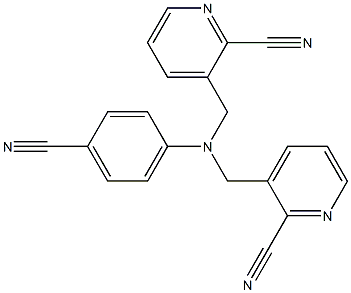 4-双(2-氰基-3-吡啶基甲基)氨基苯腈,97% 结构式