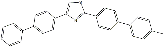 4-(4-双苯基)-2-(4'-甲基-4-双苯基)噻唑 结构式