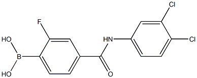 4-(3,4-二氯苯基氨基甲酰)-2-氟苯硼酸,97% 结构式
