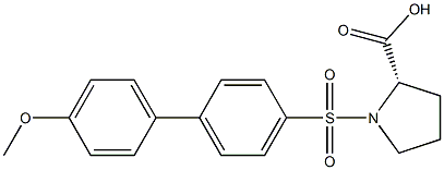 1-(4'-甲氧基-4-联苯基磺酰基)-L-脯氨酸 结构式