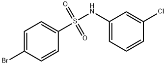 4-溴-N-(3-氯苯)苯磺酰胺 结构式