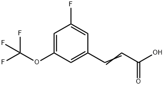 3-氟-5-(三氟甲氧基)肉桂酸 结构式