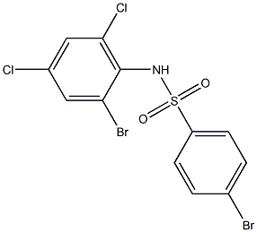 4-溴-N-(2-溴-4,6-二氯苯基)苯磺酰胺,97% 结构式