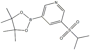 3-(Propane-2-sulfonyl)-5-(4,4,5,5-tetraMethyl-[1,3,2]dioxaborolan-2-yl)-pyridine 结构式