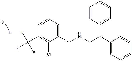 N-(2-chloro-3-(trifluoroMethyl)benzyl)-2,2-diphenylethanaMine hydrochloride 结构式