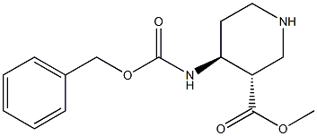 (3S,4S)-Methyl 4-(benzyloxycarbonylaMino)piperidine-3-carboxylate 结构式