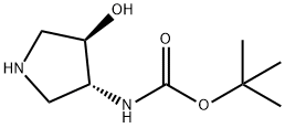 (3R,4R)-4-羟基-3-(N-BOC-氨基)-吡咯烷 结构式