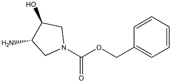 benzyl (3 S,4S)-3-aMino-4-hydroxypyrrolidine-1-carboxylate 结构式
