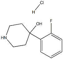 4-(2-Fluoro-phenyl)-piperidin-4-ol hydrochloride 结构式
