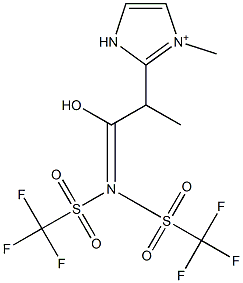 1-羧乙基-3-甲基咪唑双(三氟甲烷磺酰)亚胺盐 结构式