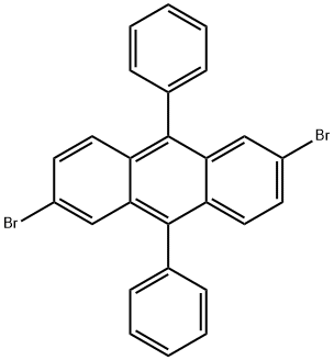 2,6-二溴-9,10-二苯基蒽 结构式