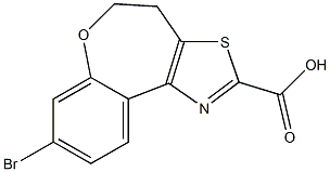 8-BroMo-4,5-dihydro-6-oxa-3-thia-1-aza-benzo[e]azulene-2-carboxylic acid 结构式