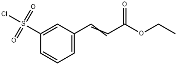 3-(3-(氯磺酰基)苯基)丙烯酸乙酯 结构式