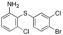 2-(4-BroMo-3-chloro-phenylsulfanyl)-3-chloro-phenylaMine 结构式