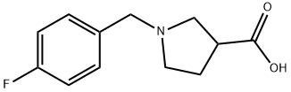 1-(4-氟苄基)吡咯烷-3-羧酸 结构式