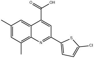 2-(5-氯噻吩-2-基)-6,8-二甲基喹啉-4-羧酸 结构式