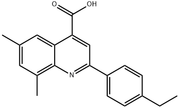 2-(4-乙基苯基)-6,8-二甲基-喹啉-4-羧酸 结构式