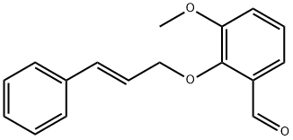 3-甲氧基-2-[(E)-3-苯基丙-2-烯氧基]苯甲醛 结构式