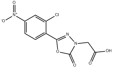 [5-(2-chloro-4-nitrophenyl)-2-oxo-1,3,4-oxadiazol-3(2h)-yl]acetic acid 结构式