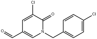 5-chloro-1-(4-chlorobenzyl)-6-oxo-1,6-dihydro-3-pyridinecarbaldehyde 结构式