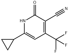 6-环丙基-2-氧代-4-(三氟甲基)-1,2-二氢吡啶-3-甲腈 结构式