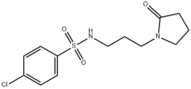 4-氯-N-(3-(2-氧代吡咯烷-1-基)丙基)苯磺酰胺 结构式