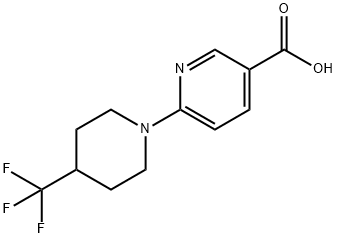 6-[4-(trifluoromethyl)piperidino]nicotinic acid 结构式