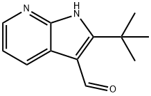 2-tert-Butyl-1H-pyrrolo[2,3-b]pyridine-3-carbaldehyde 结构式