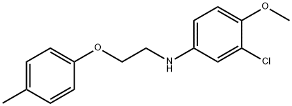 3-Chloro-4-methoxy-N-[2-(4-methylphenoxy)ethyl]-aniline 结构式