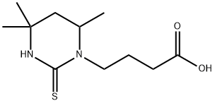 4-(4,4,6-Trimethyl-2-thioxotetrahydropyrimidin-1(2H)-yl)butanoic acid 结构式