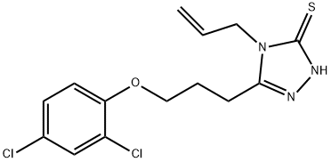 4-烯丙基-5-[3-(2,4-二氯苯氧基)丙基]-2,4-二氢-3H-1,2,4-三唑-3-硫酮 结构式