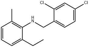 N-(2,4-Dichlorobenzyl)-2-ethyl-6-methylaniline 结构式