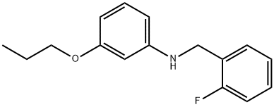 N-(2-Fluorobenzyl)-3-propoxyaniline 结构式