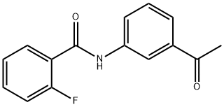 N-(3-乙酰苯基)-2-氟-苯甲酰胺 结构式