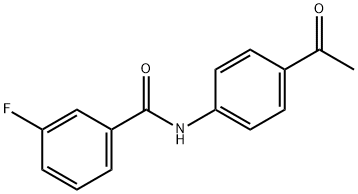N-(4-乙酰苯基)-3-氟-苯甲酰胺 结构式
