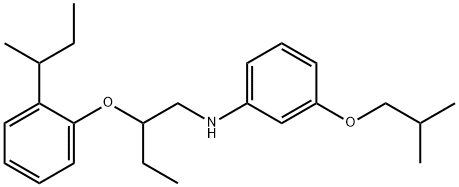 N-{2-[2-(sec-Butyl)phenoxy]butyl}-3-isobutoxyaniline 结构式