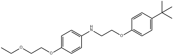 N-{2-[4-(tert-Butyl)phenoxy]ethyl}-4-(2-ethoxyethoxy)aniline 结构式