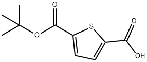 5-(叔丁氧基羰基)噻吩-2-羧酸 结构式