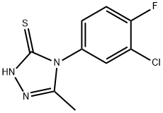 4-(3-氯-4-氟苯基)-5-甲基-4H-1,2,4-三唑-3-硫醇 结构式