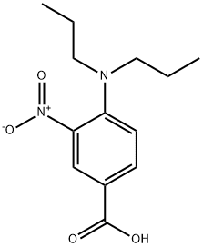 4-(dipropylamino)-3-nitrobenzoic acid 结构式