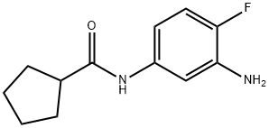 N-(3-amino-4-fluorophenyl)cyclopentanecarboxamide 结构式