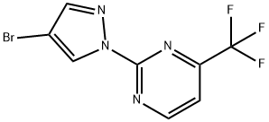 2-(4-Bromo-1H-pyrazol-1-yl)-4-(trifluoromethyl)pyrimidine 结构式